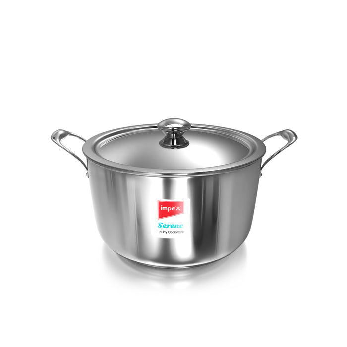 IMPEX SS TRIPLY SAUCE PAN 24CM WITH LID SERENE (TSP24)