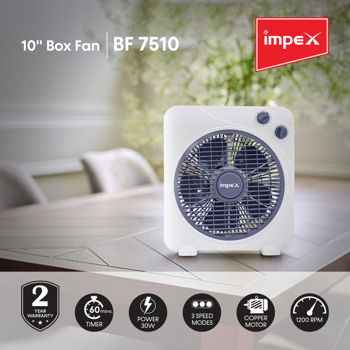 IMPEX BF 7510 , 10 Inch Box Fan 30W