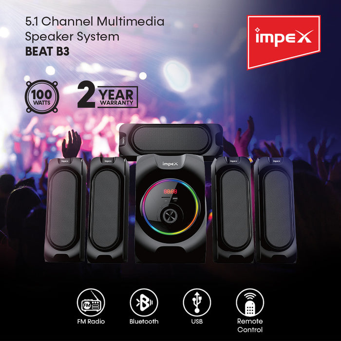 Impex Multimedia Speaker 5.1 (Beat B3)