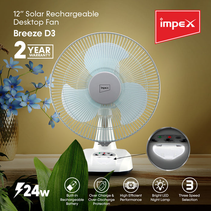 IMPEX Breeze D3 Rechargeable Fan