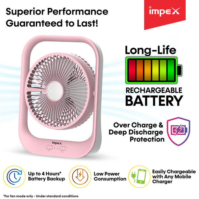 IMPEX Breeze D1 7" Rechargeable Fan