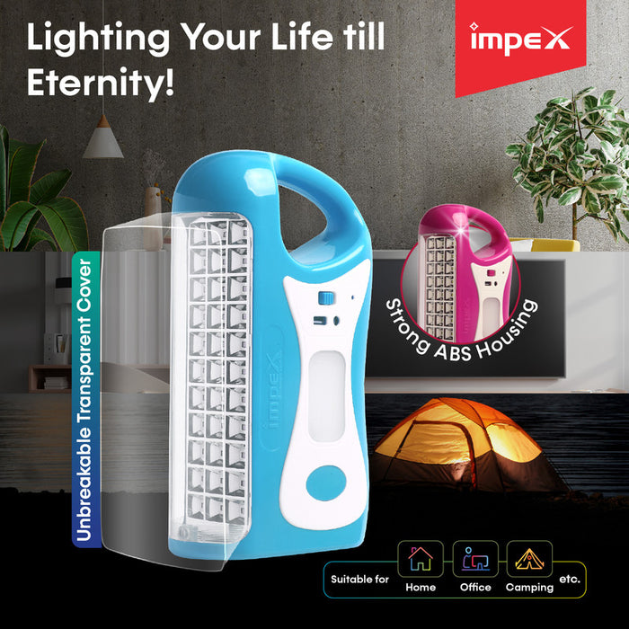 IMPEX CB 2284 LED Rechargeable Lantern 2 pcs Combo