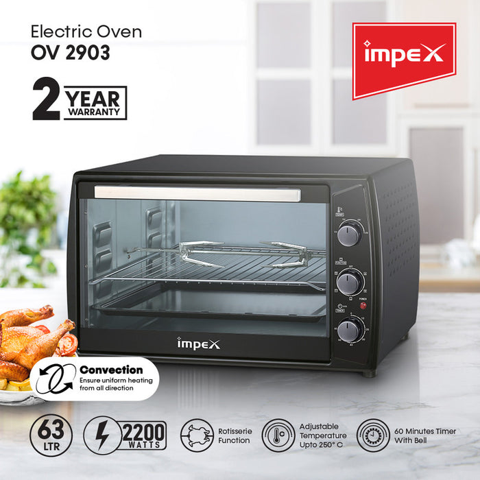 IMPEX OV 2903 63 Ltr Electric Oven Rotisserie with convection