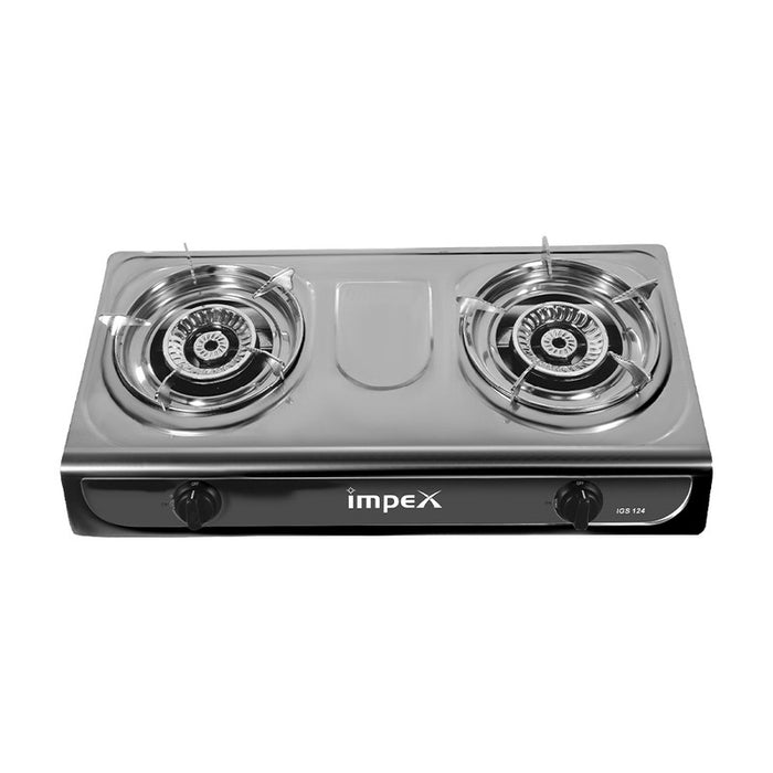 IMPEX IGS 124 2 Br. Stainless Steel LP Gas Stove