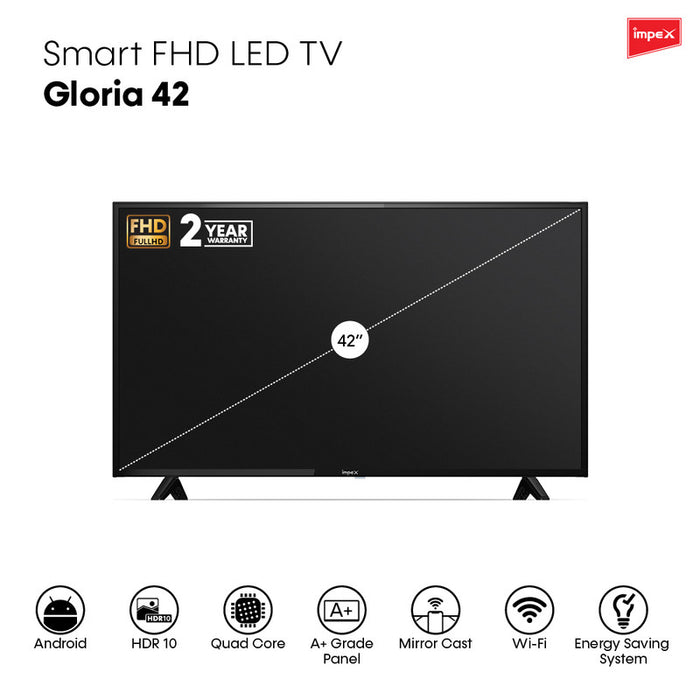 Impex 42" FHD Smart LED TV (Gloria 42 Smart)