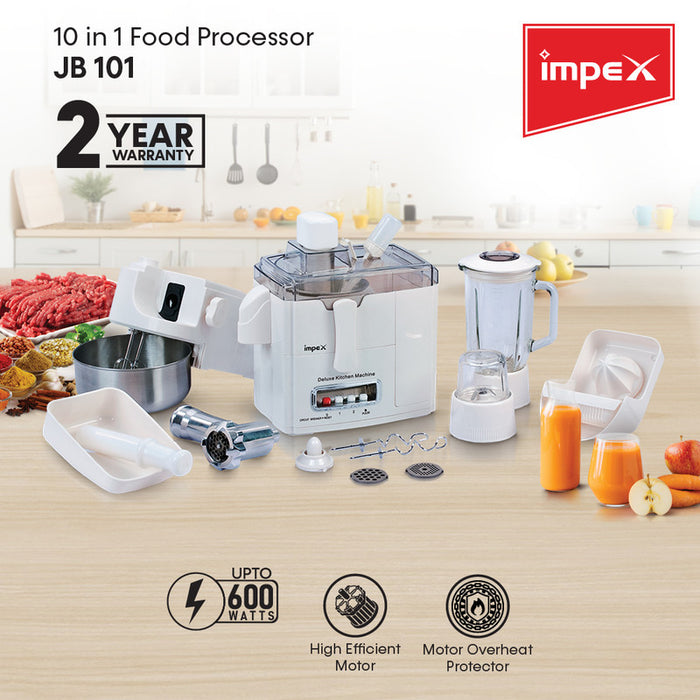 Impex 10 in 1 Food Processor (JB 101)