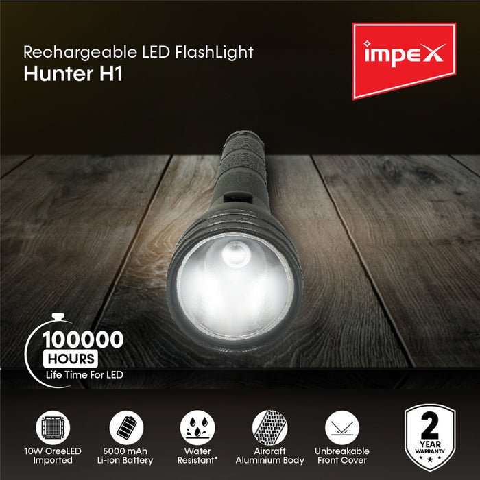 IMPEX RECHARGEABLE LED FLASHLIGHT HUNTER H1