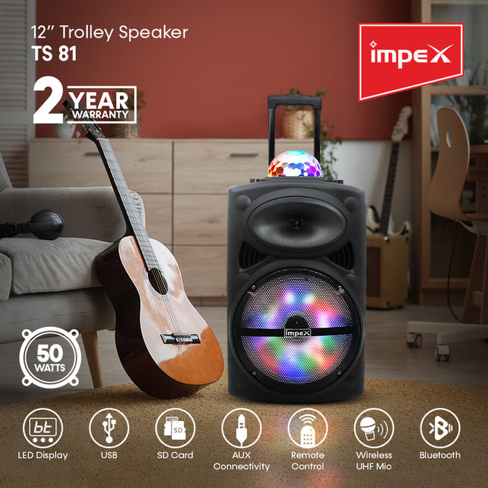 IMPEX  TS 81 Multimedia Portable Trolley Speaker