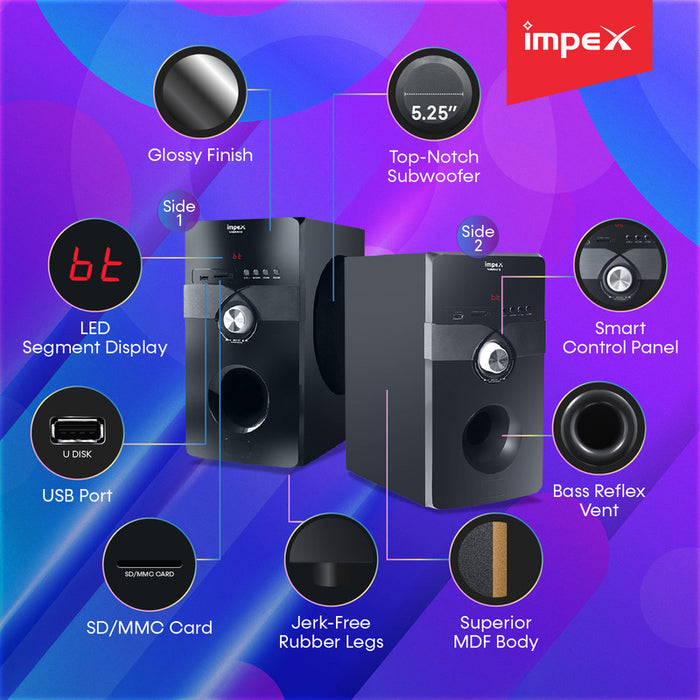IMPEX HT 5106 Multimedia Speaker 5.1 (Bang)