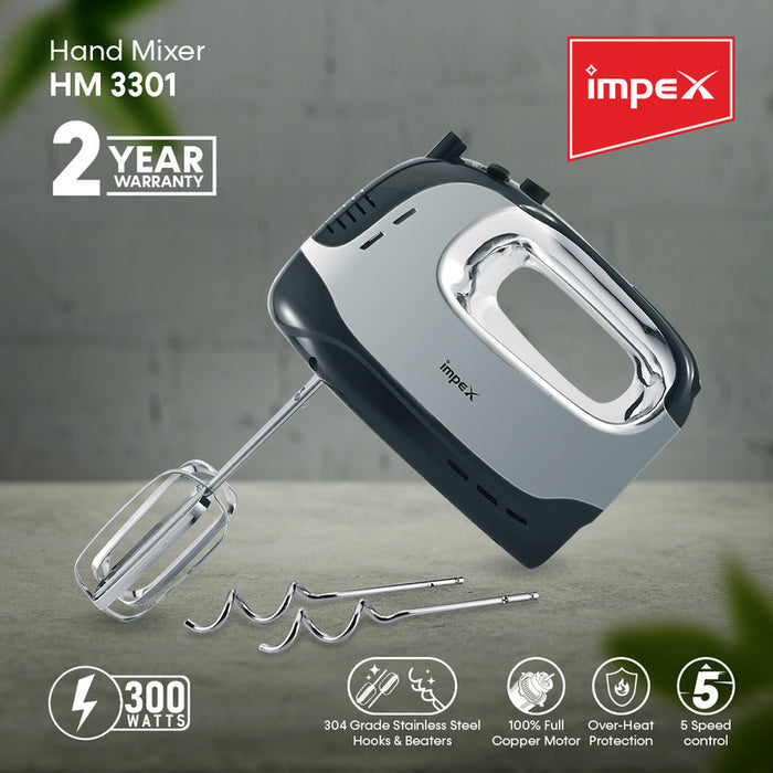 IMPEX HM 3301 Hand Mixer 5 Speed