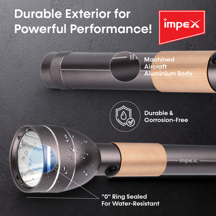 Impex Rechargeable LED Flashlight (Leader P2)