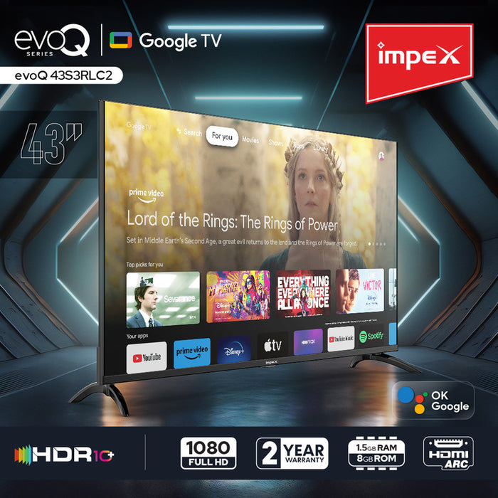 IMPEX 43" FHD GOOGLE LED TV (evoQ 43S3RLC2)